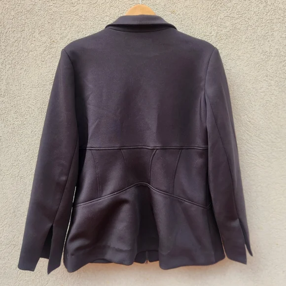 GOOD AMERICAN Women's Waisted Stretch Blazer Size 5 Extra Large Black - Picture 5 of 10